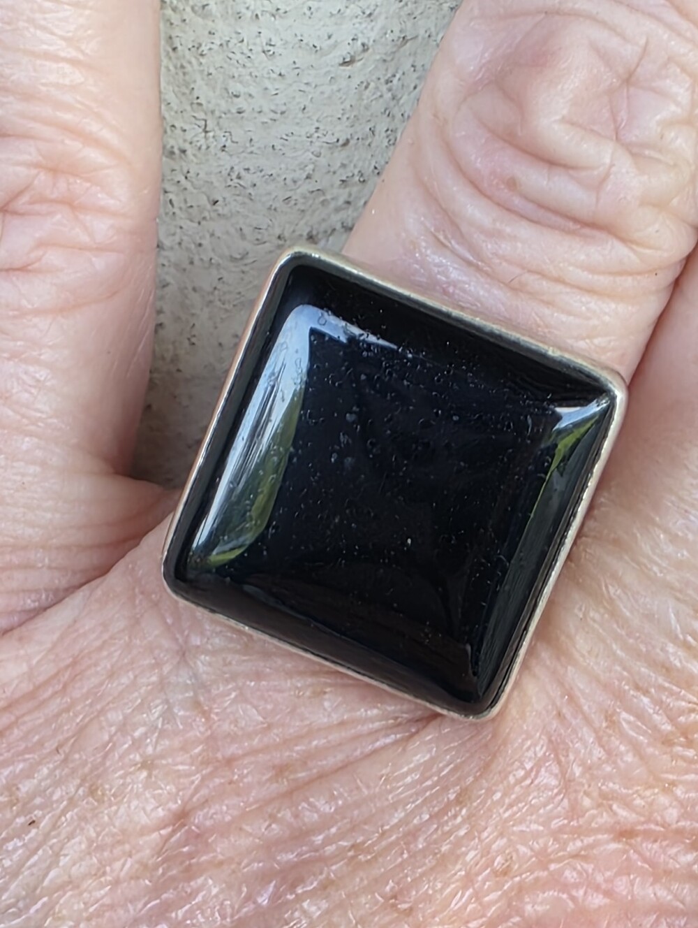 Black Onyx Gemstone Ring In 925 Sterling Silver (9)